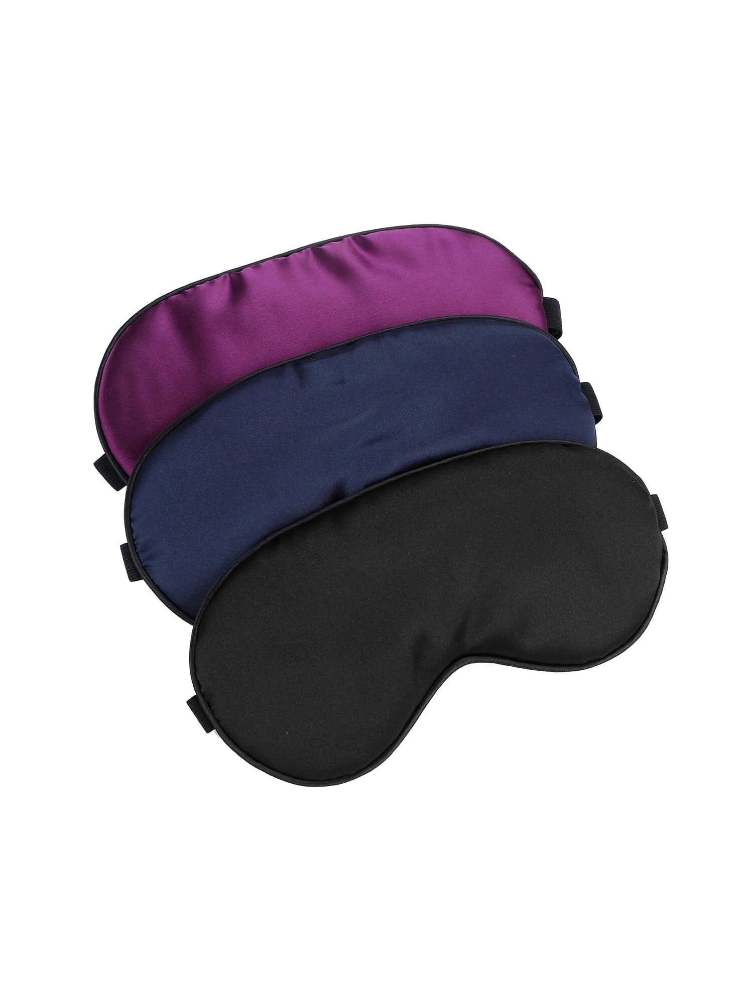 Silk Sleep Mask, Soft Adjustable 3-Pack Eye Mask for Sleep