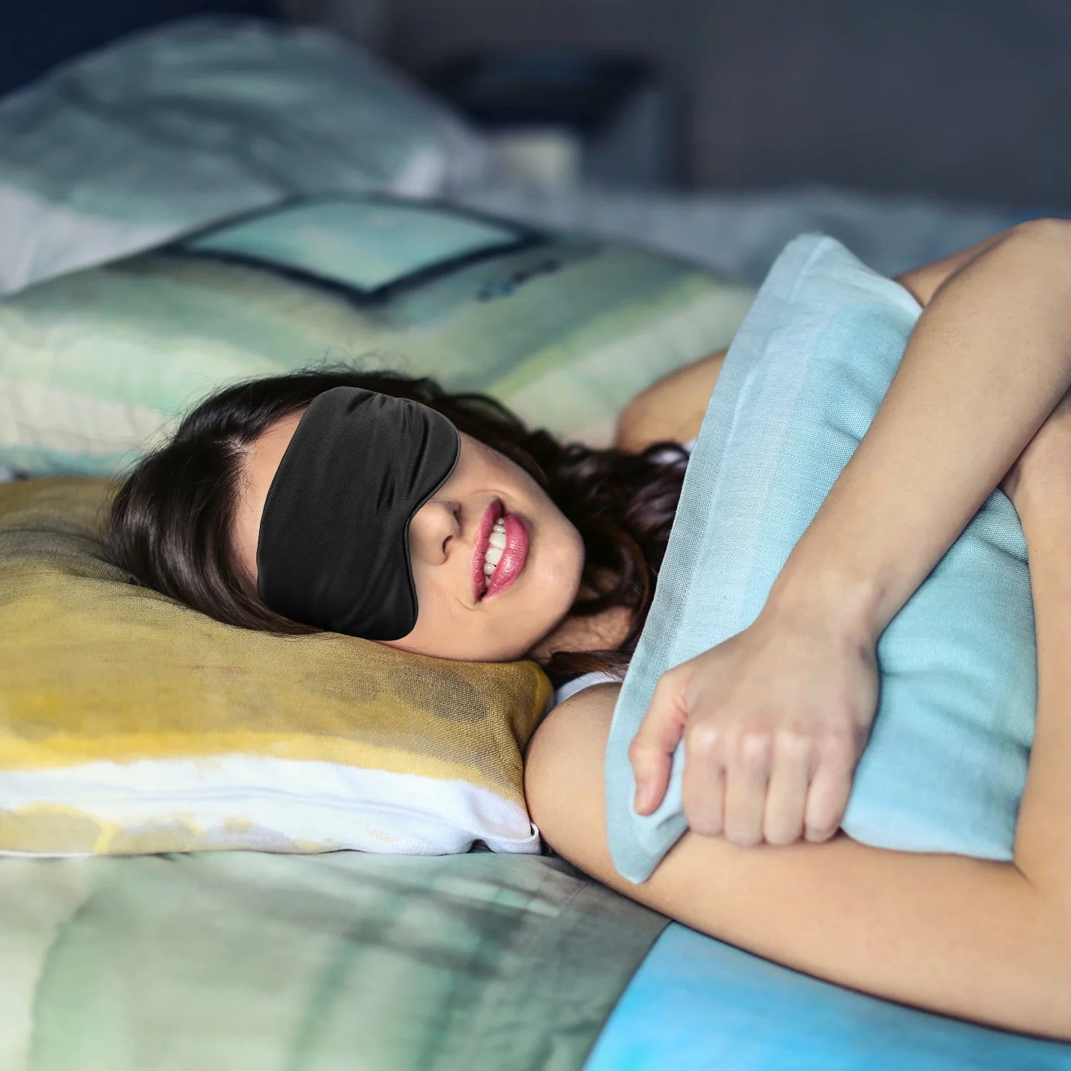 Silk Sleep Mask, Soft Adjustable 3-Pack Eye Mask for Sleep